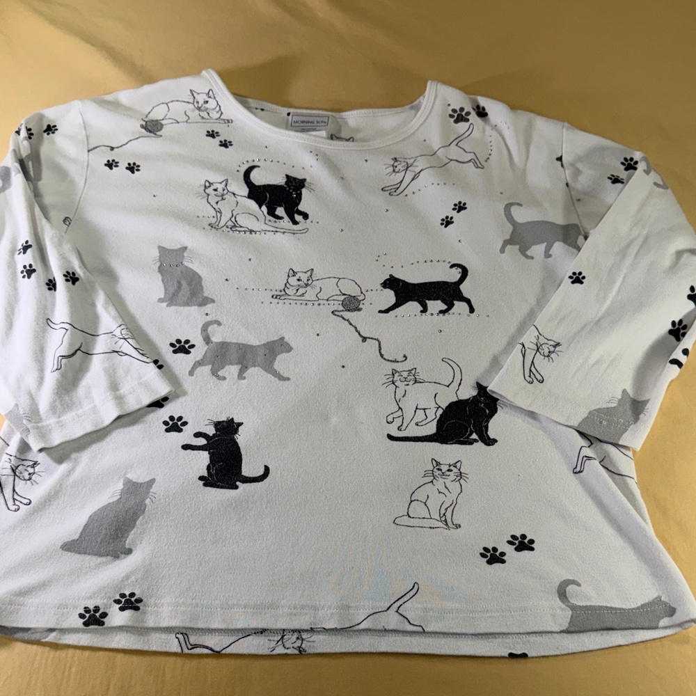 Vintage morning, sun, women’s T-shirt, three-quarter sleeve, extra large,